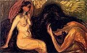 man and woman by Edvard Munch